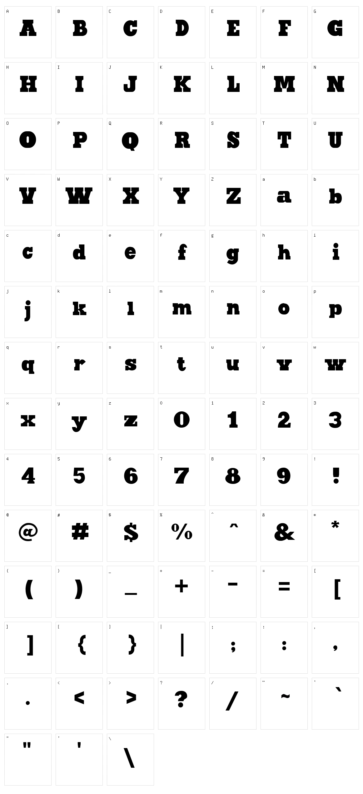 Maxxi Dots Character Set