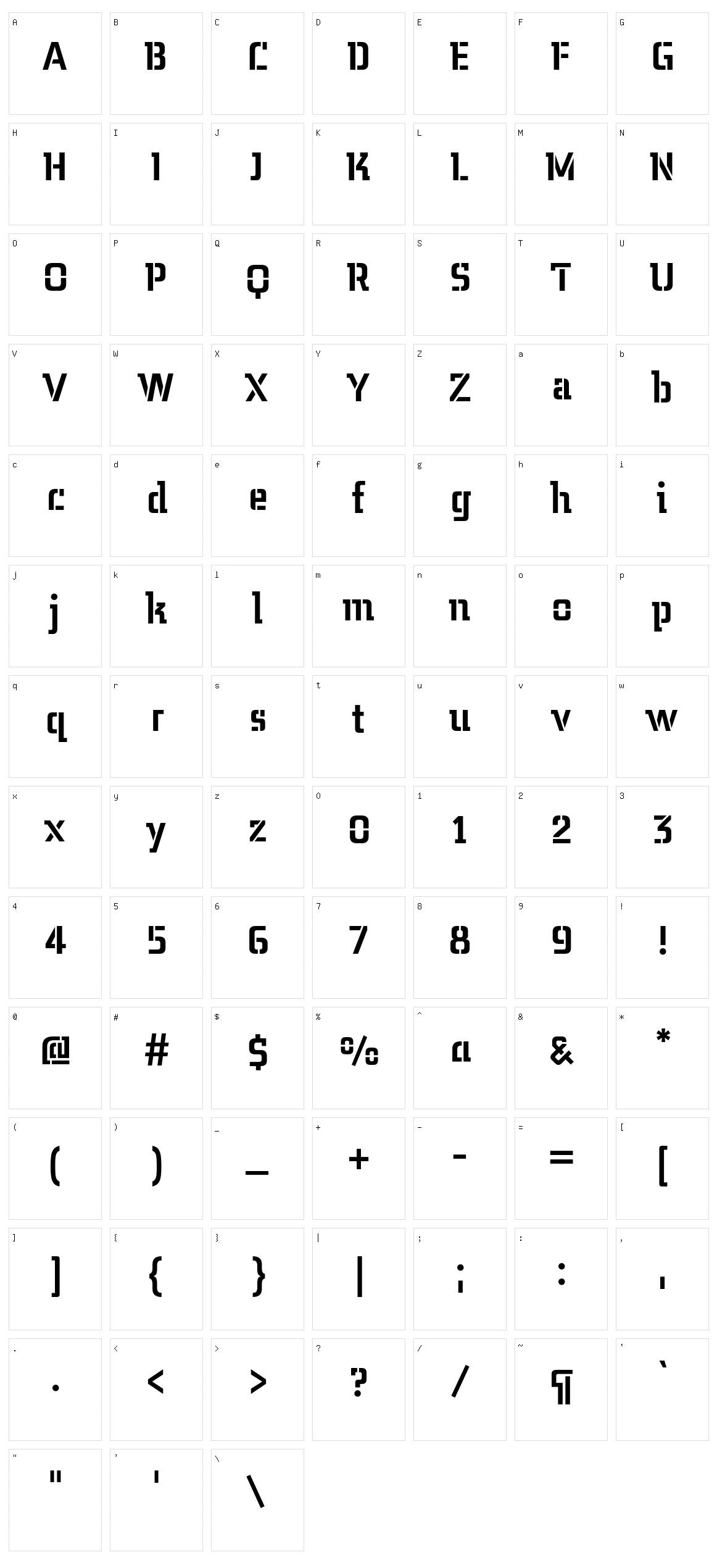 Midnight Kernboy Character Set