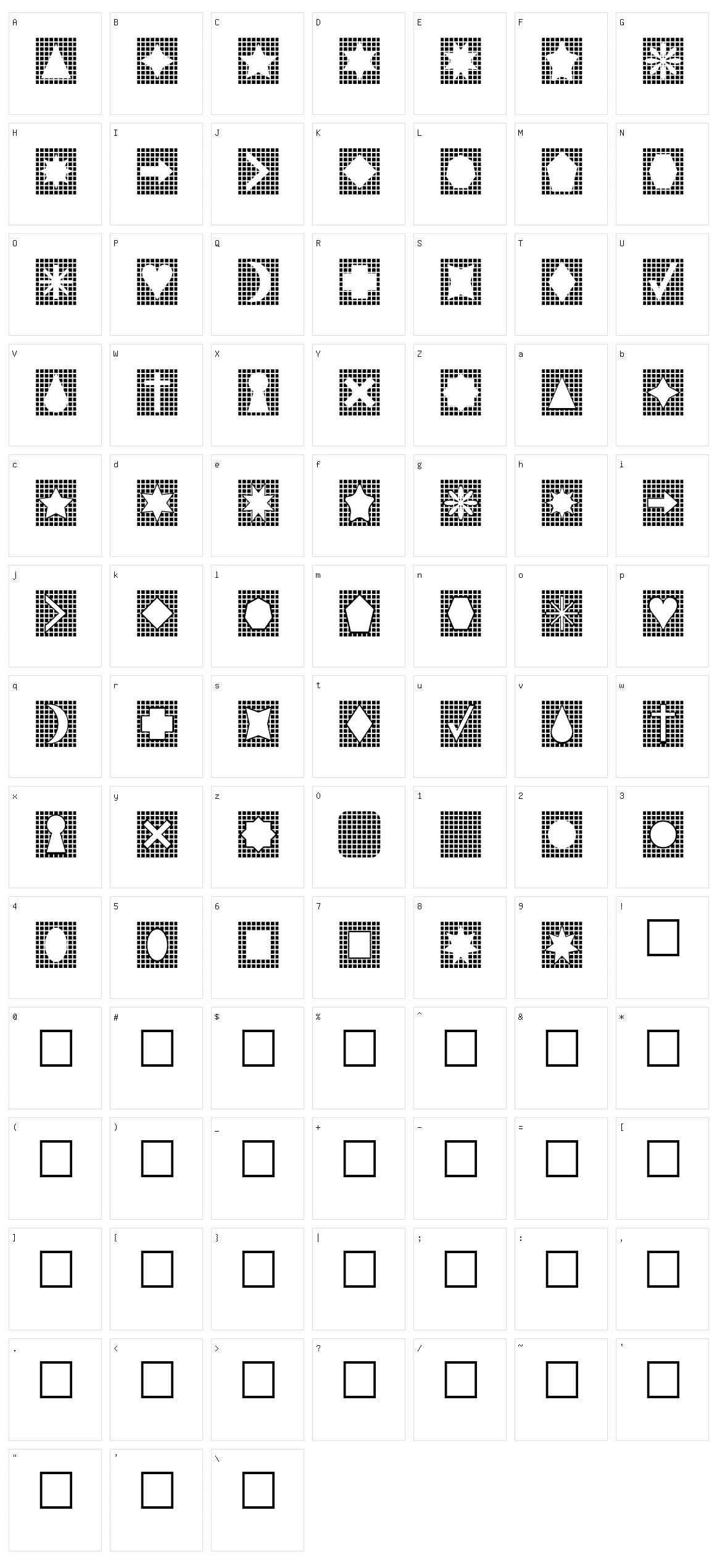 Grids n Things Character Set