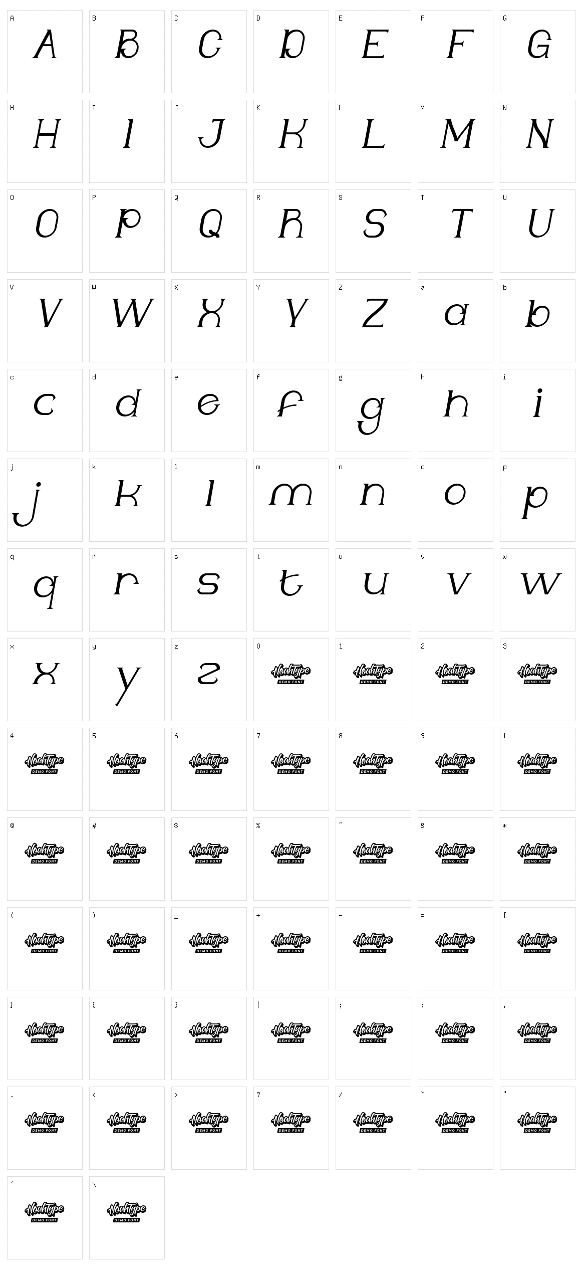 Neyagawa Character Set