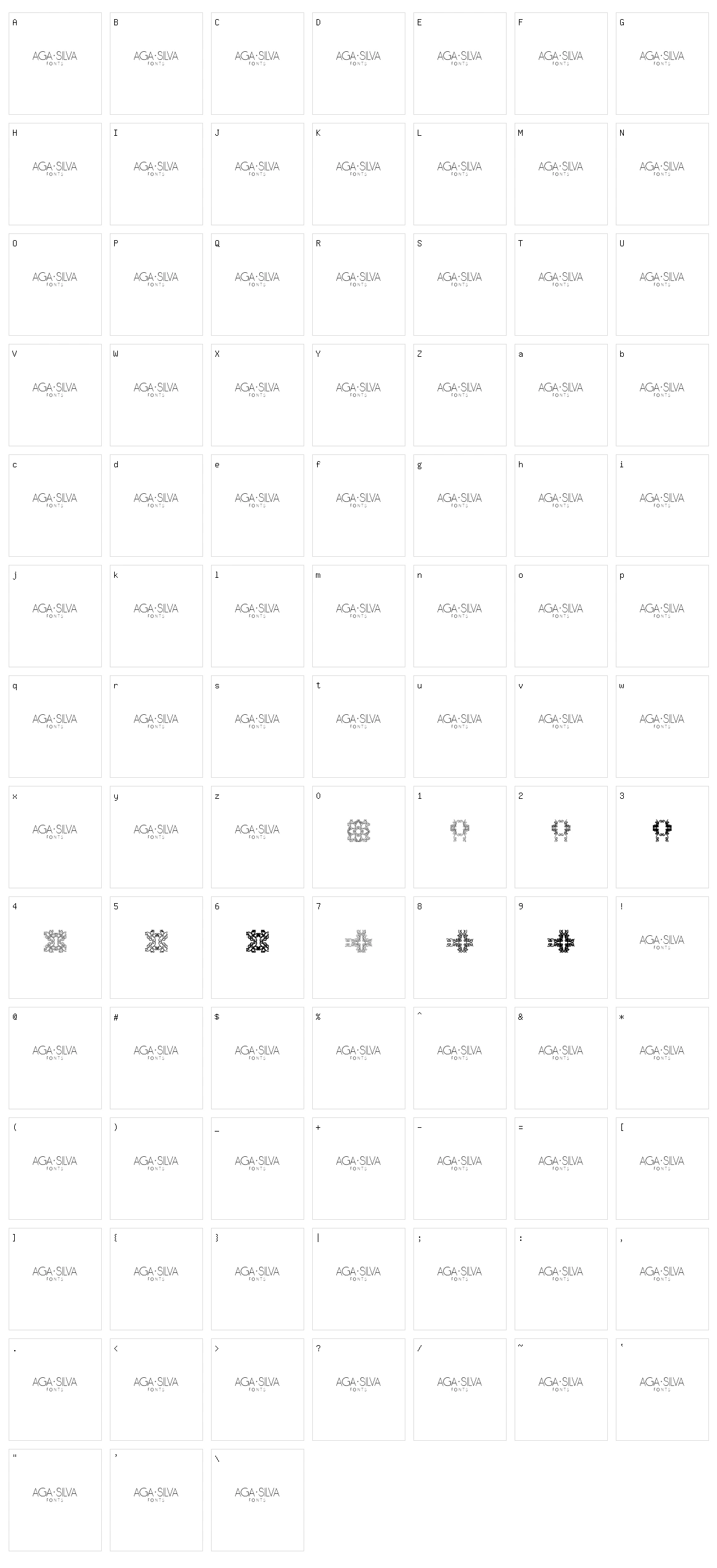 Ivy Tiles Character Set