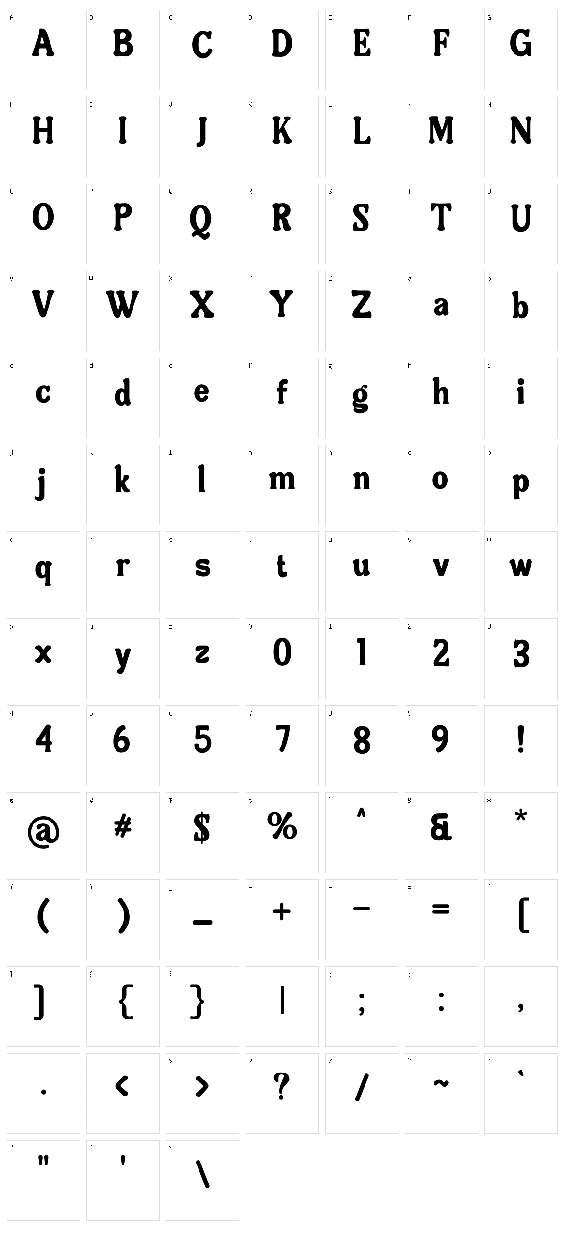 Nugia Vintage Character Set