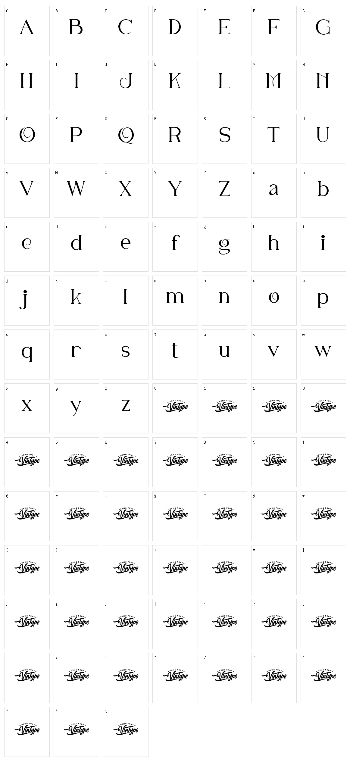 Ohio Signature Character Set