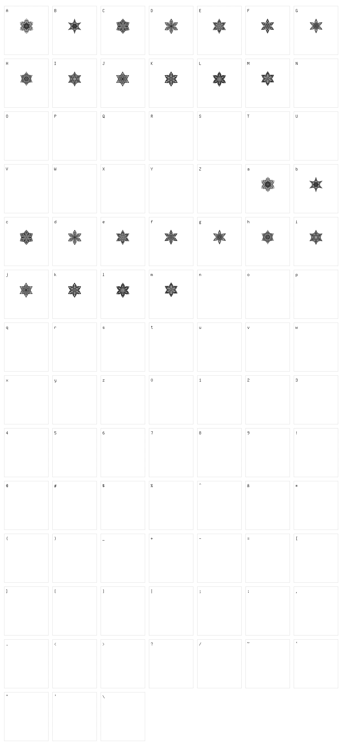 Snowflake Character Set