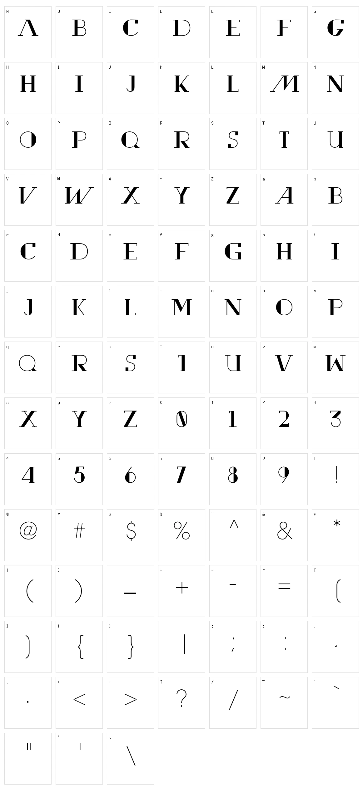 Rewind Character Set