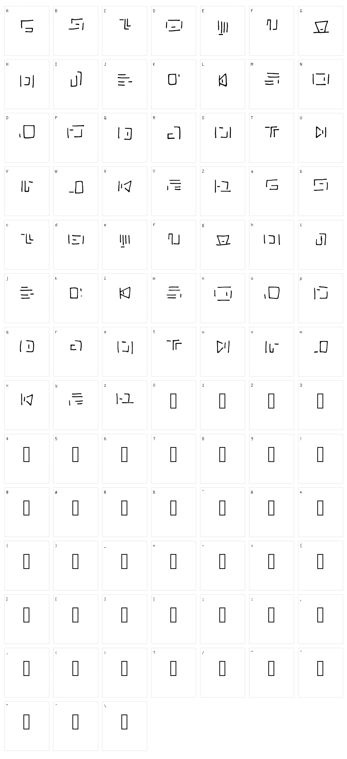Lvlcnrn Character Set