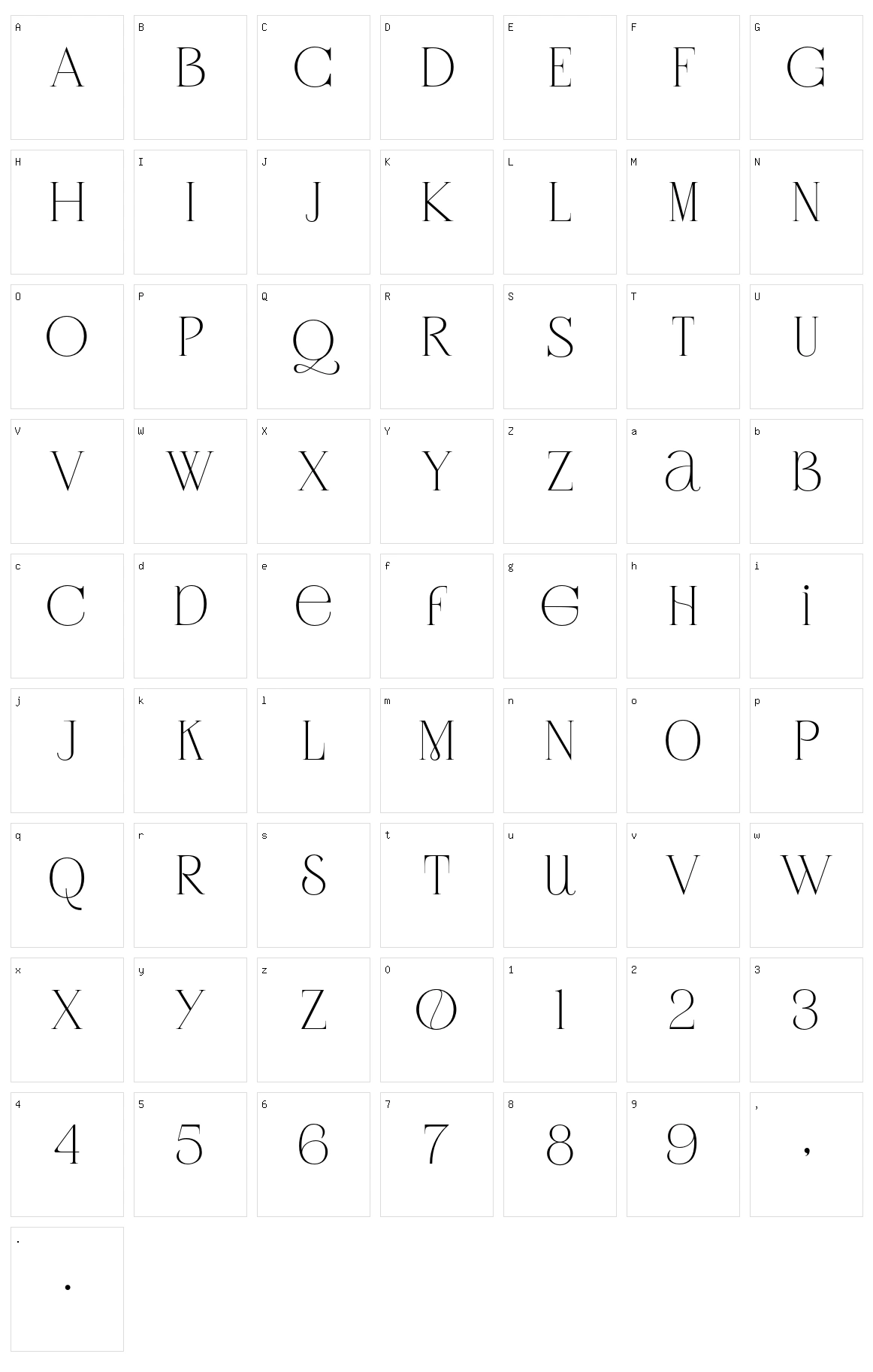 Rotterburg Stylish Character Set