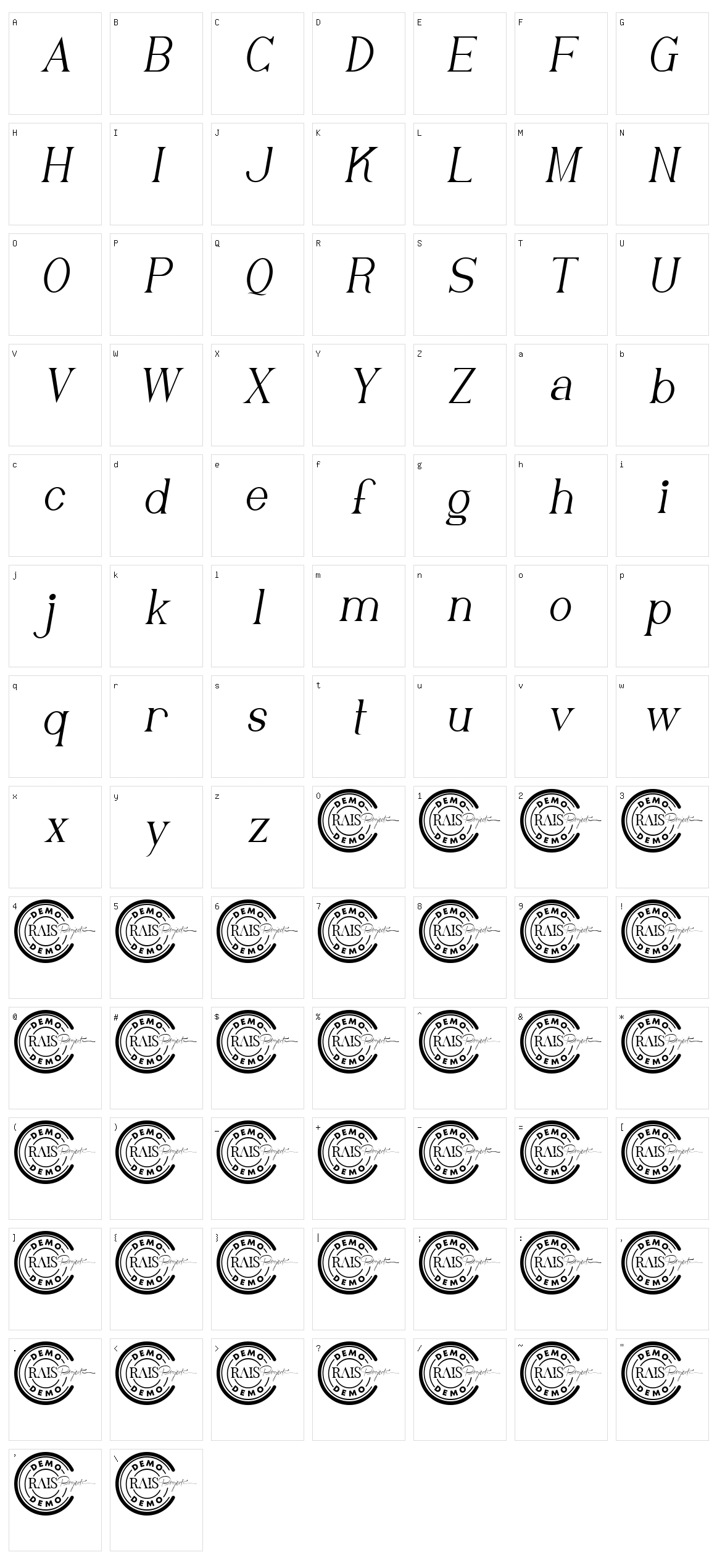 Rowan Berry Character Set