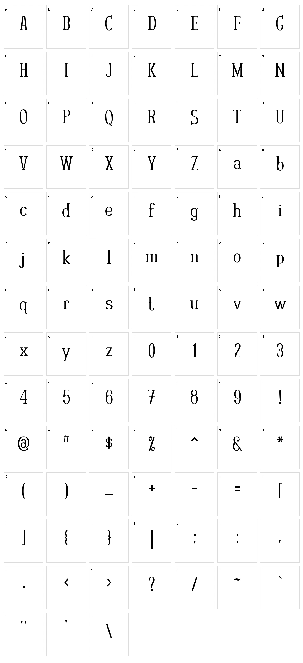 Rutaban Character Set