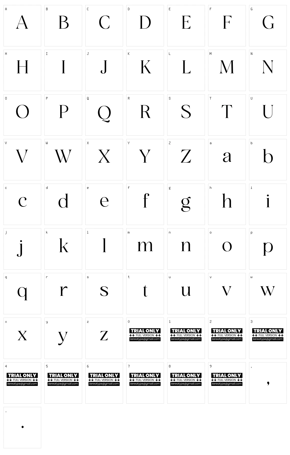 San de More Character Set