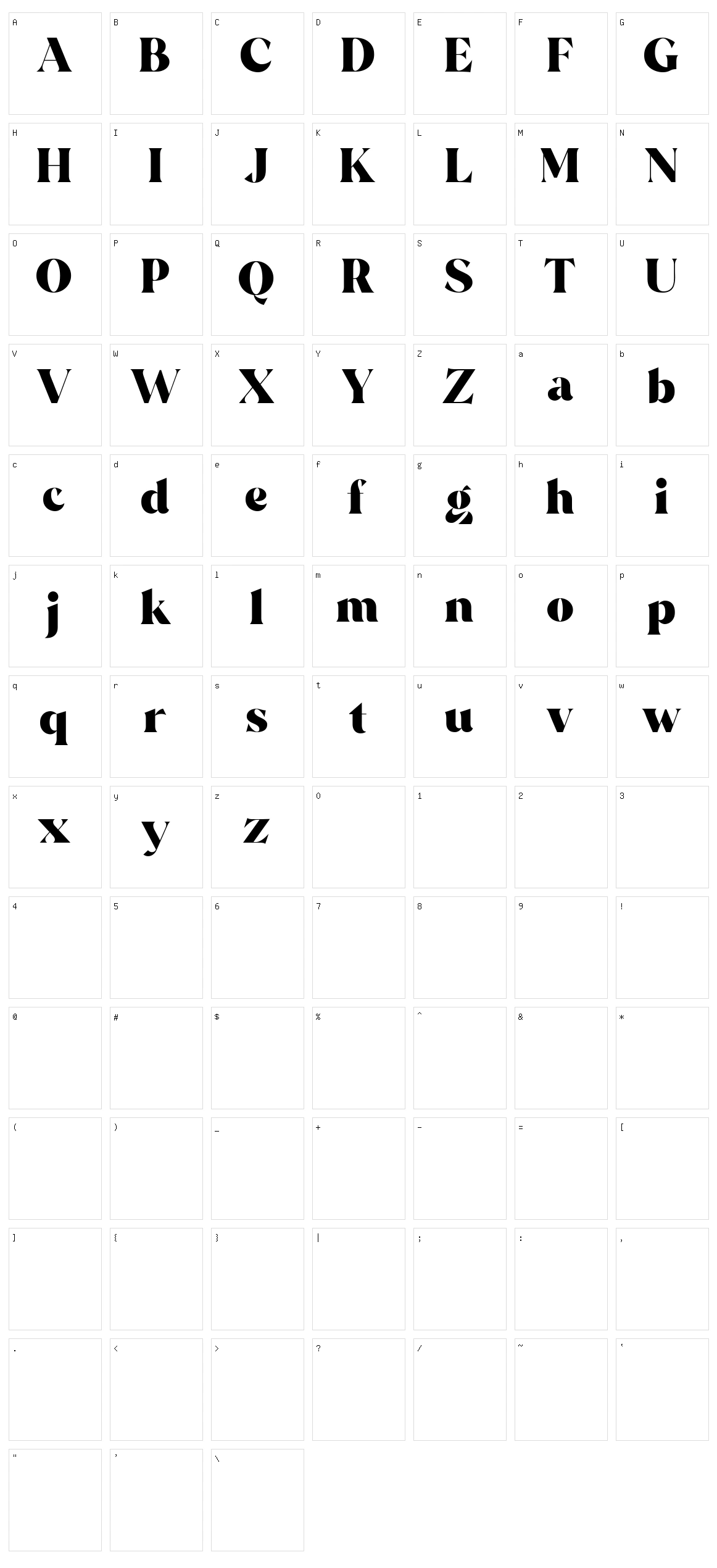 Sealand Character Set