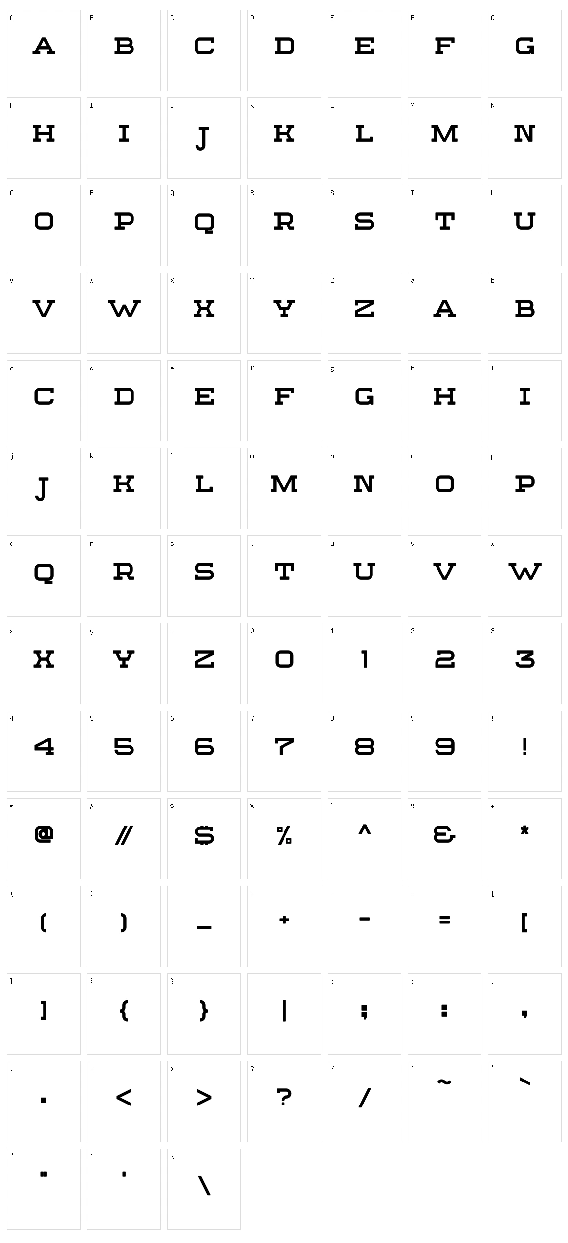 Sebastien Slab Round Character Set