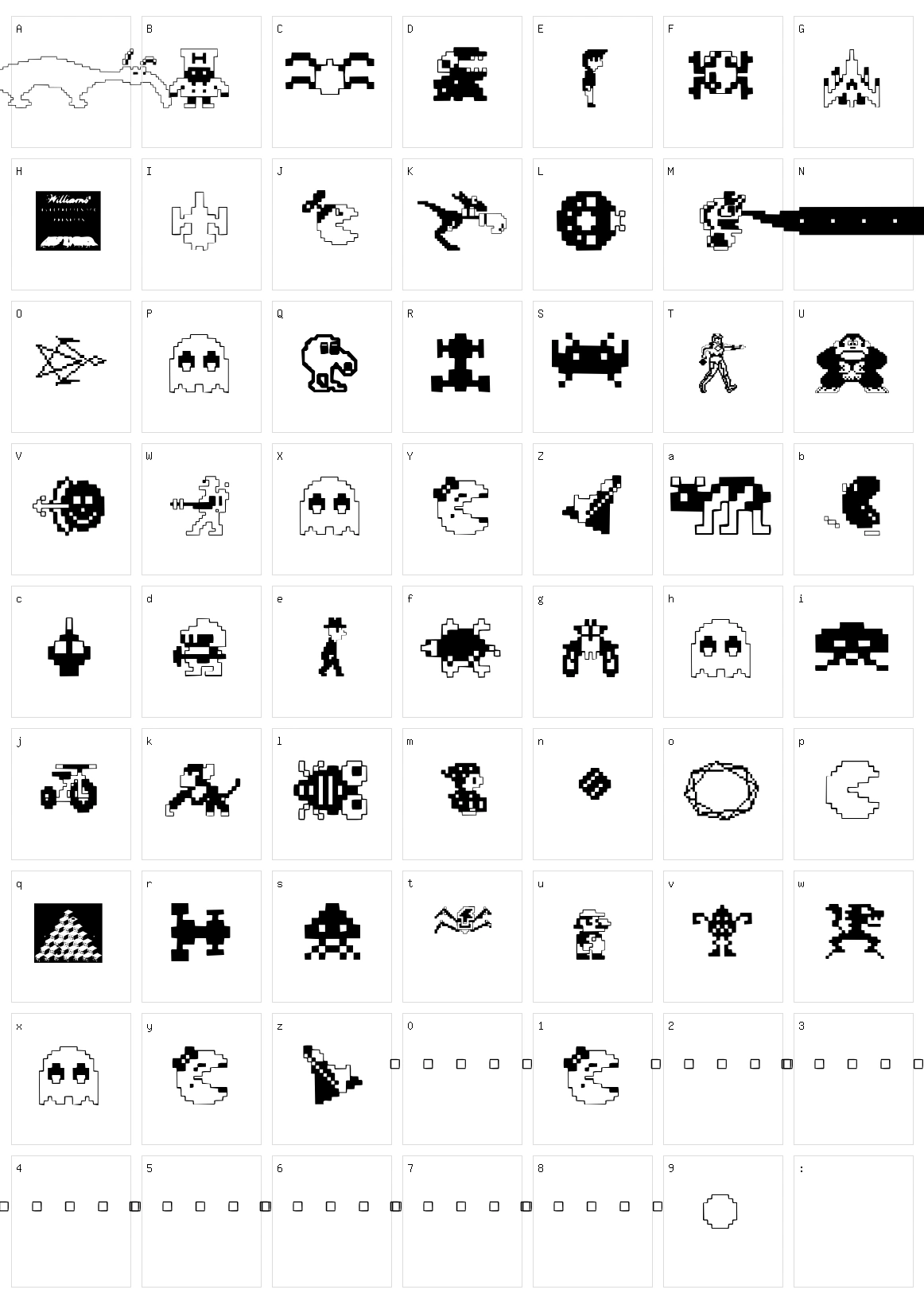Arcade Character Set