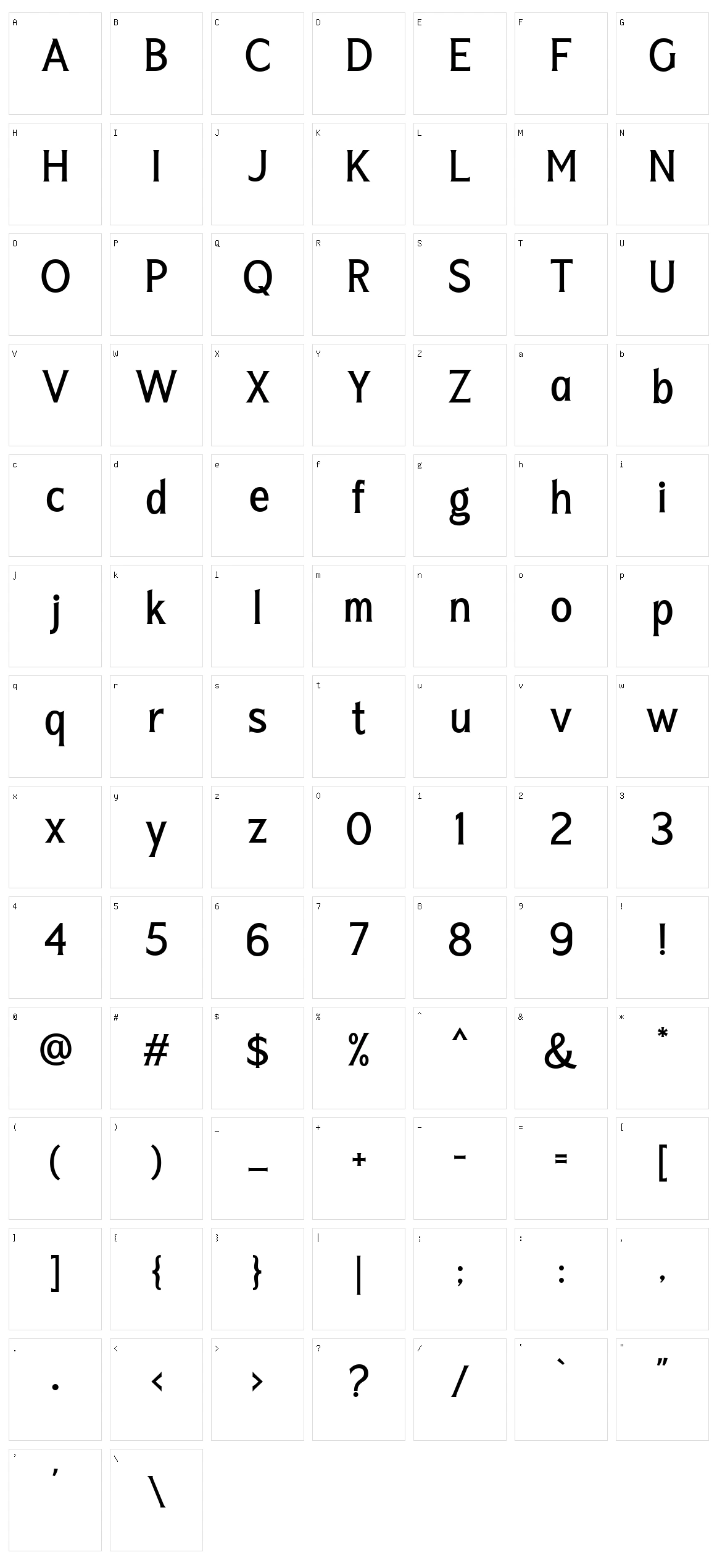 Seriously Character Set