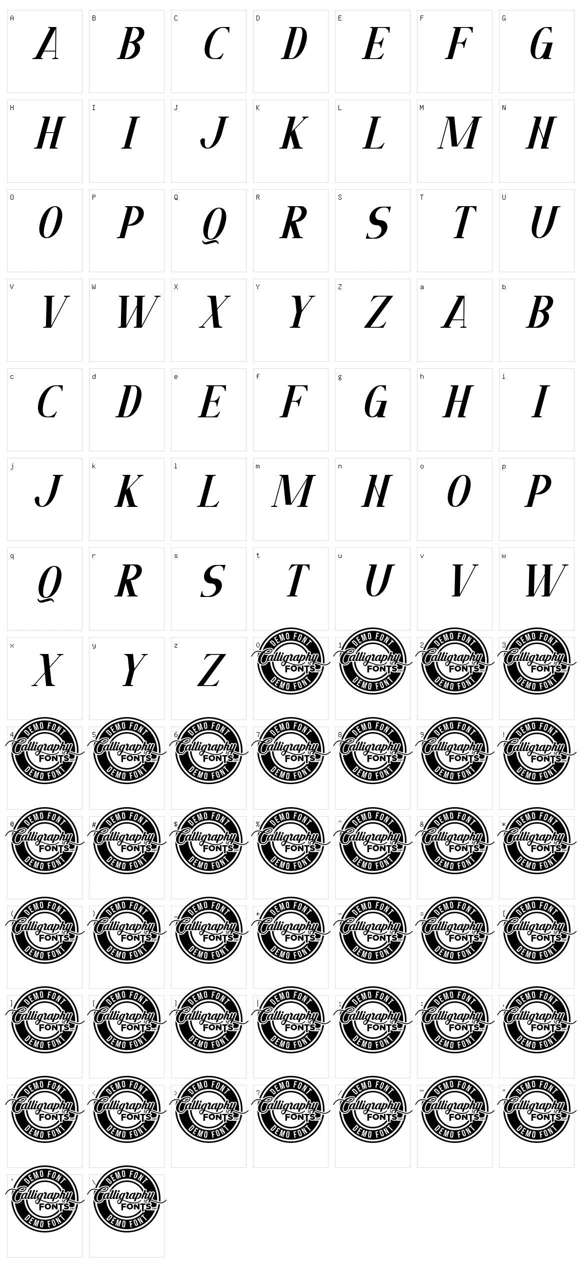 Southlake Character Set