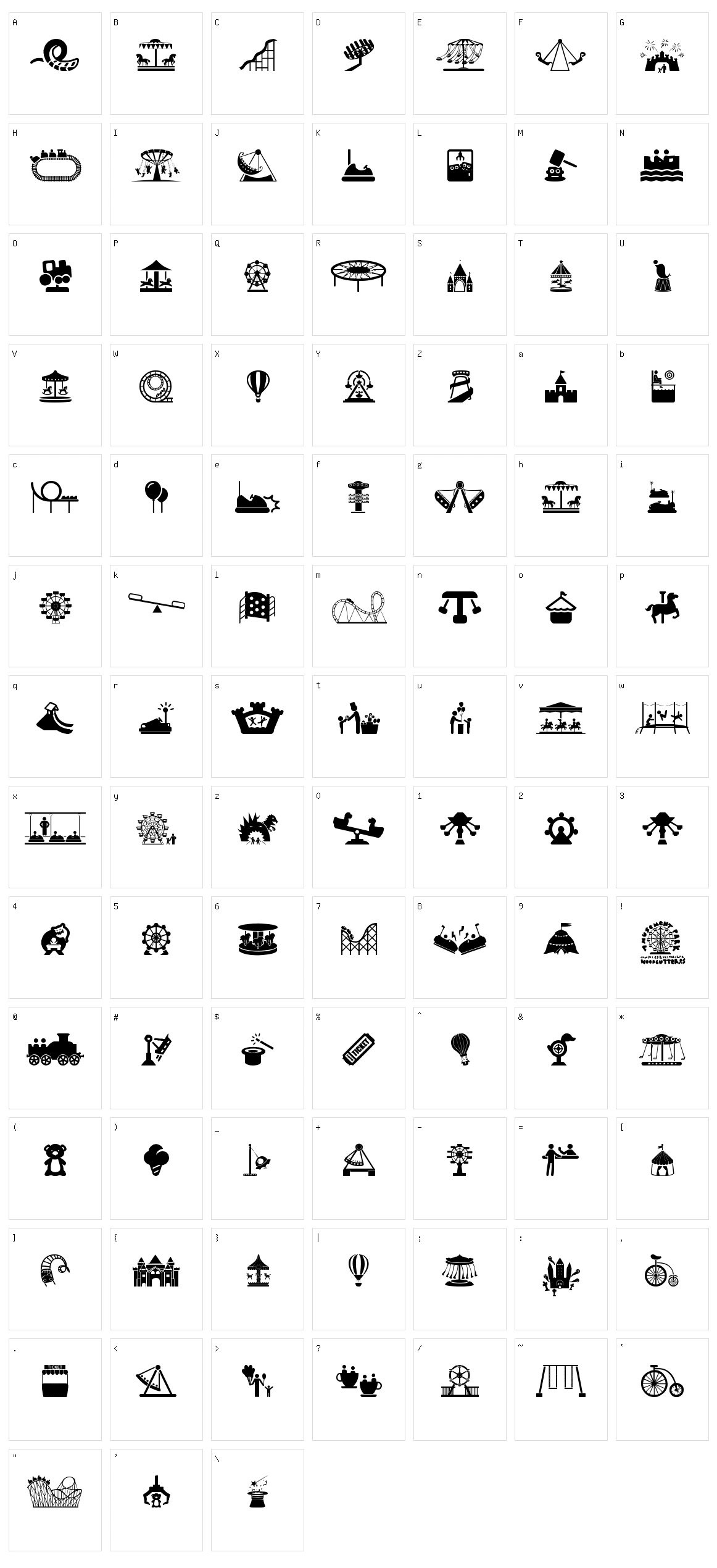 Amusement Park Character Set