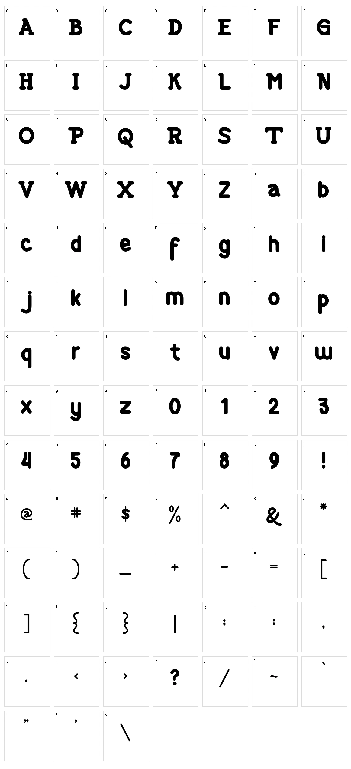 Squishy Character Set