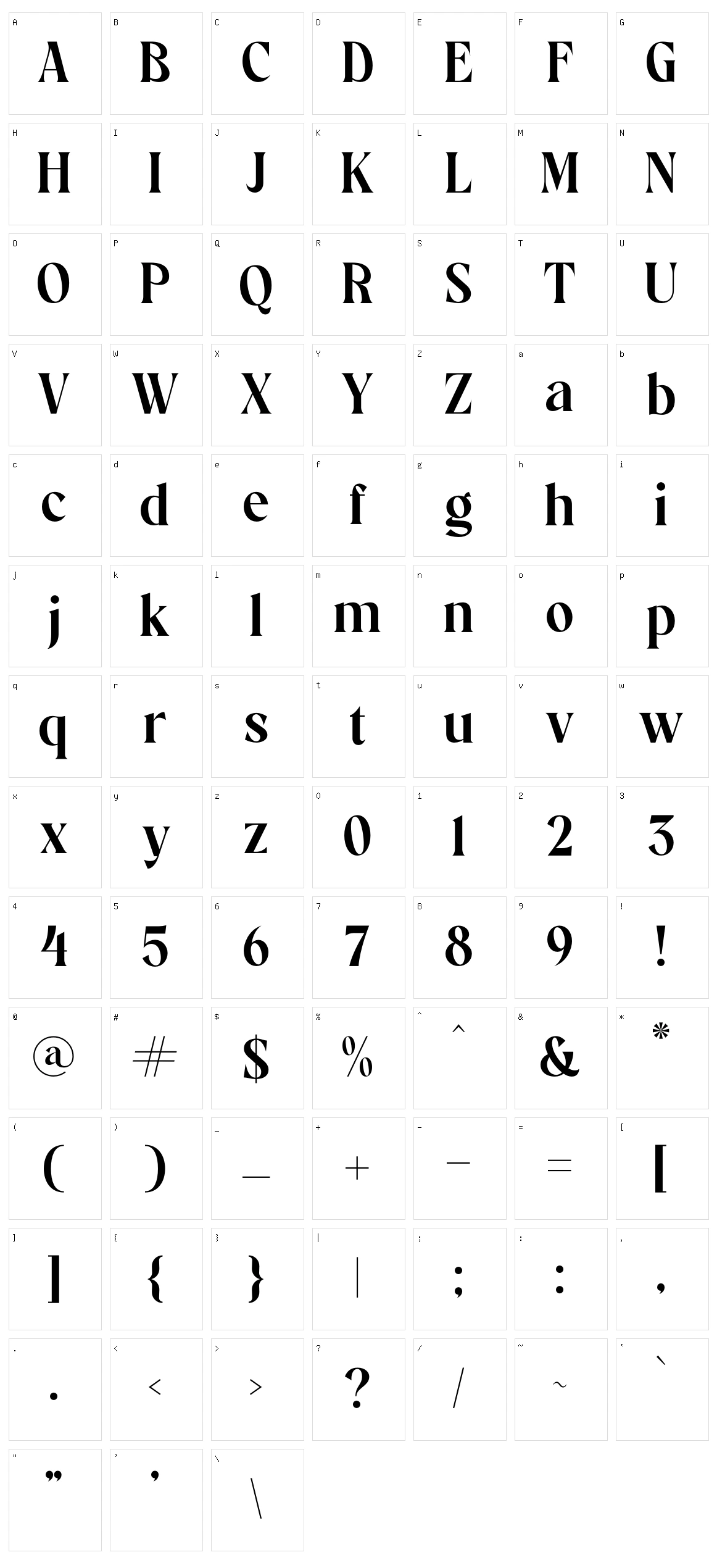 Stanley Character Set