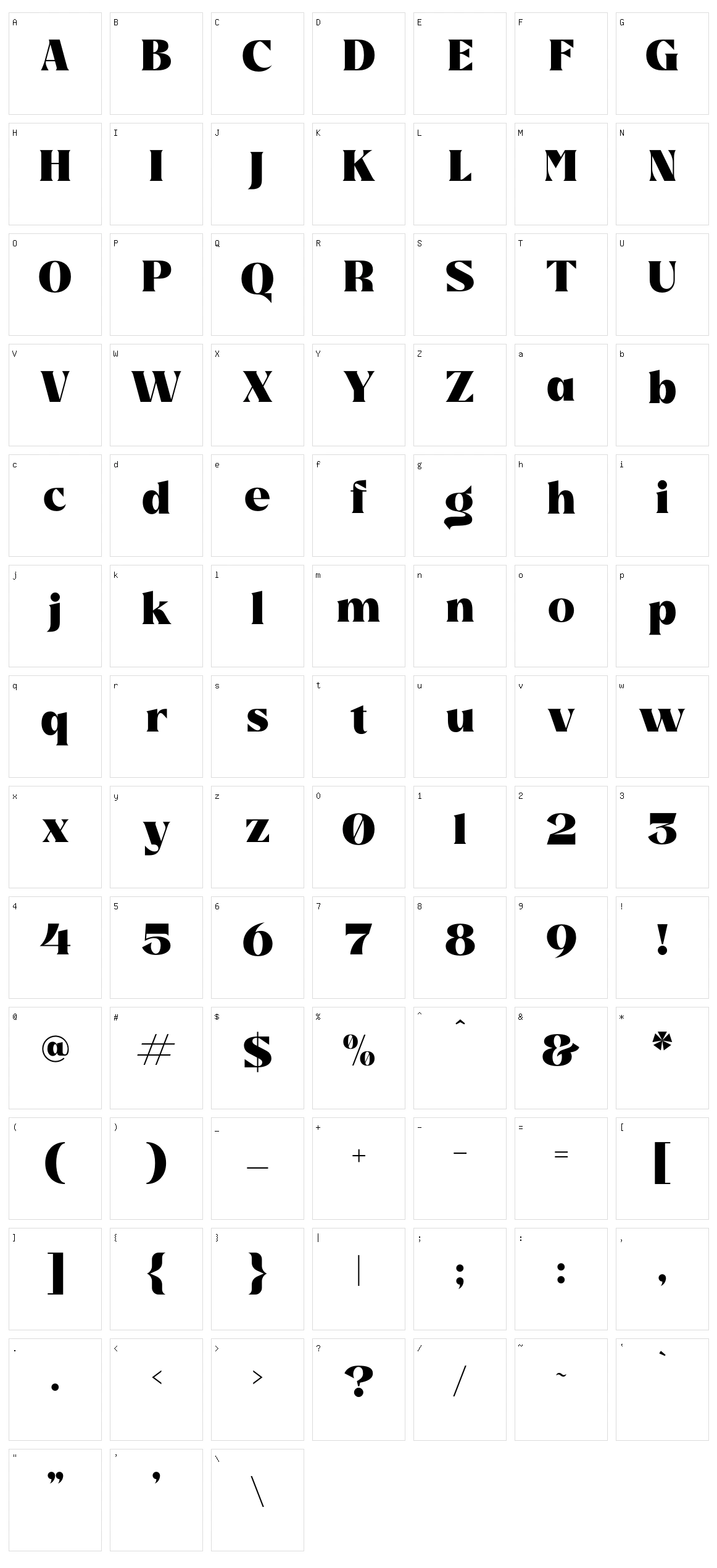 Suifak Character Set