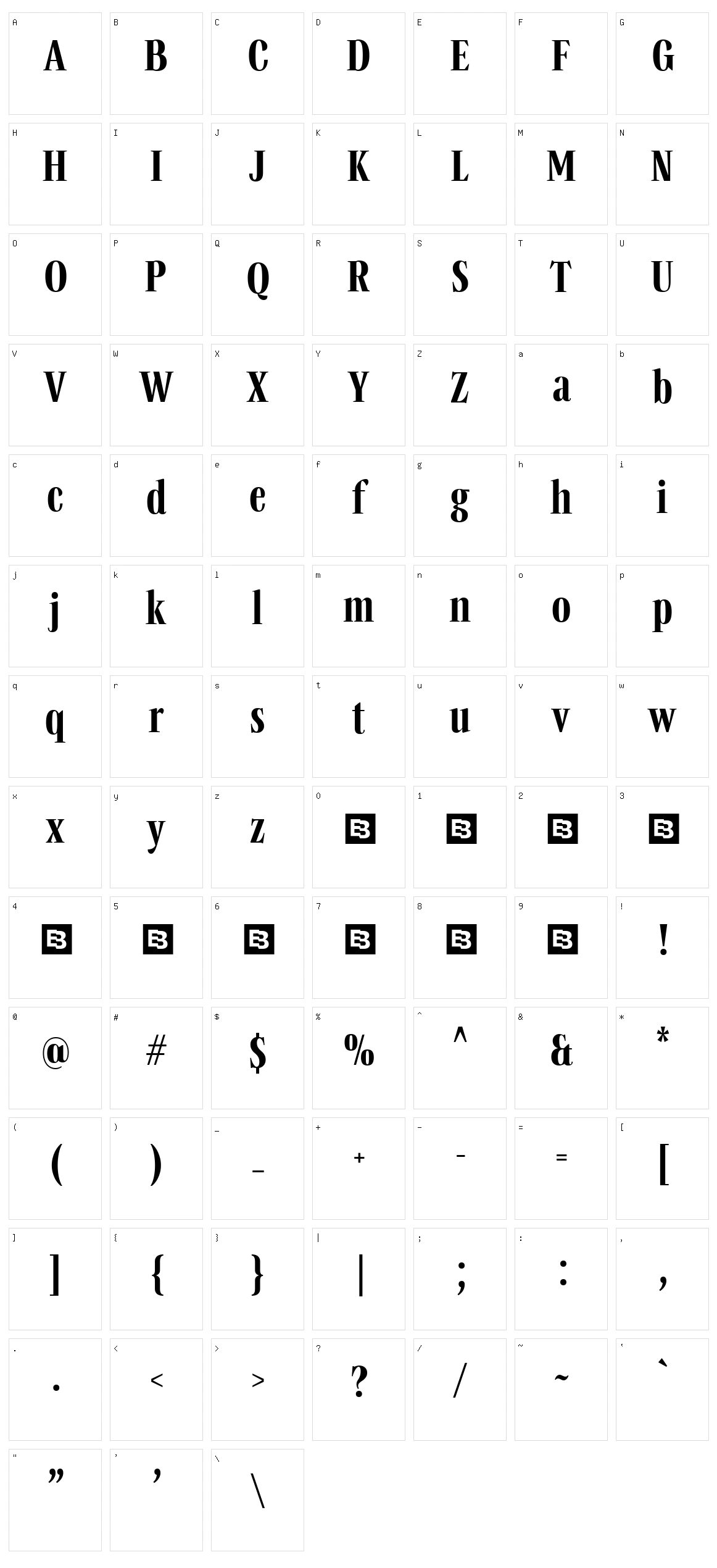 Svelte Character Set