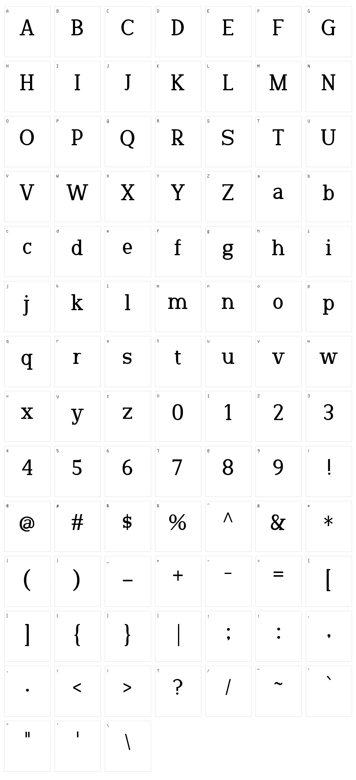 Tinu? Road Character Set