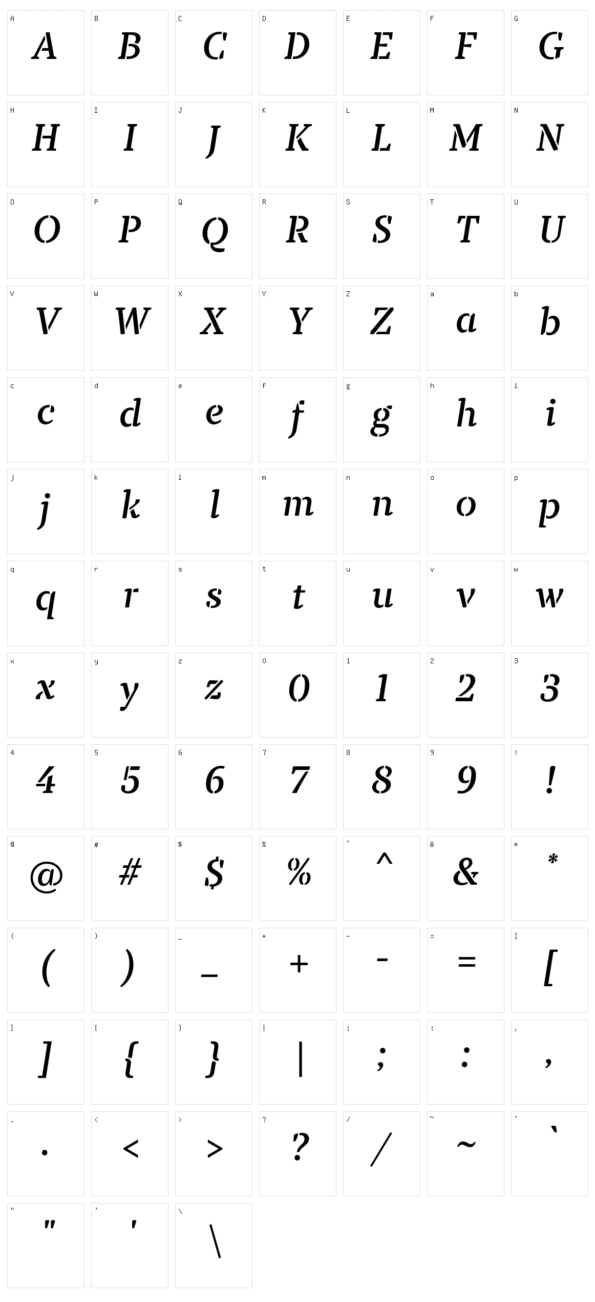 TT Tricks Character Set