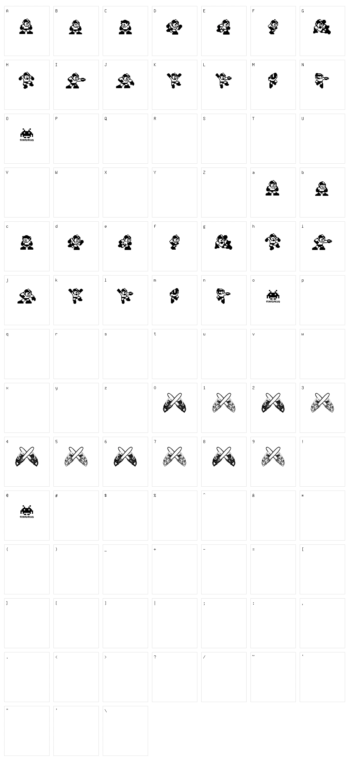 MegaMan Character Set