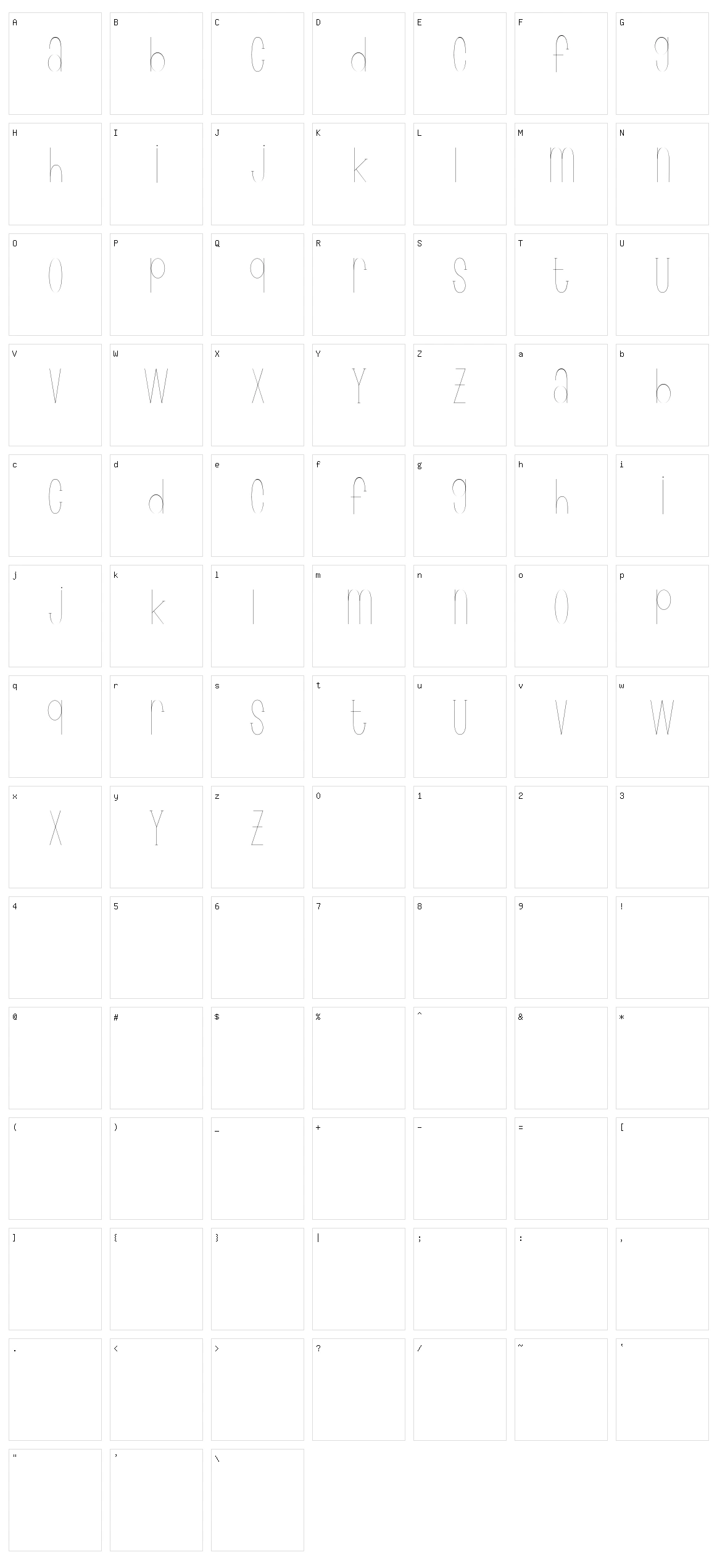 Wonderlust Character Set