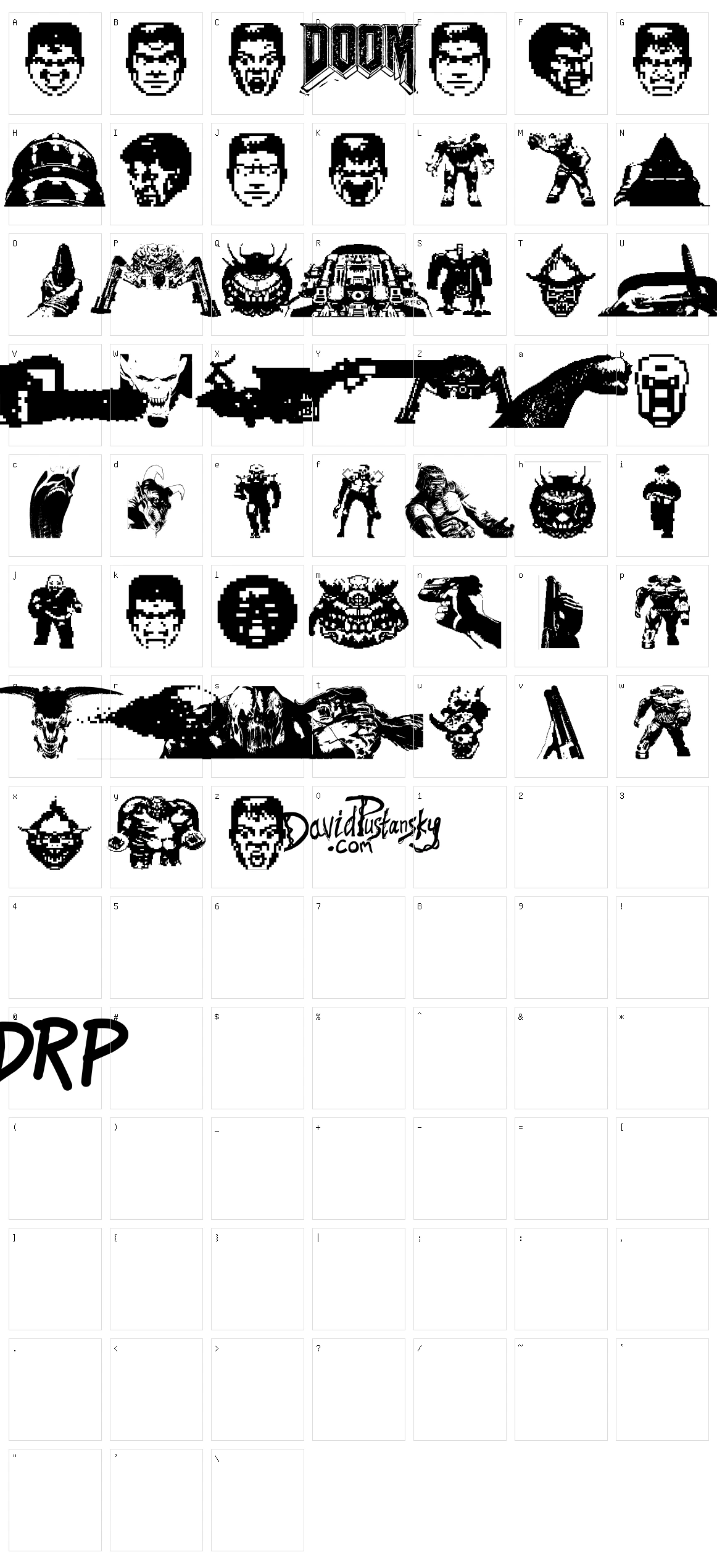 Doom And Gloom Character Set