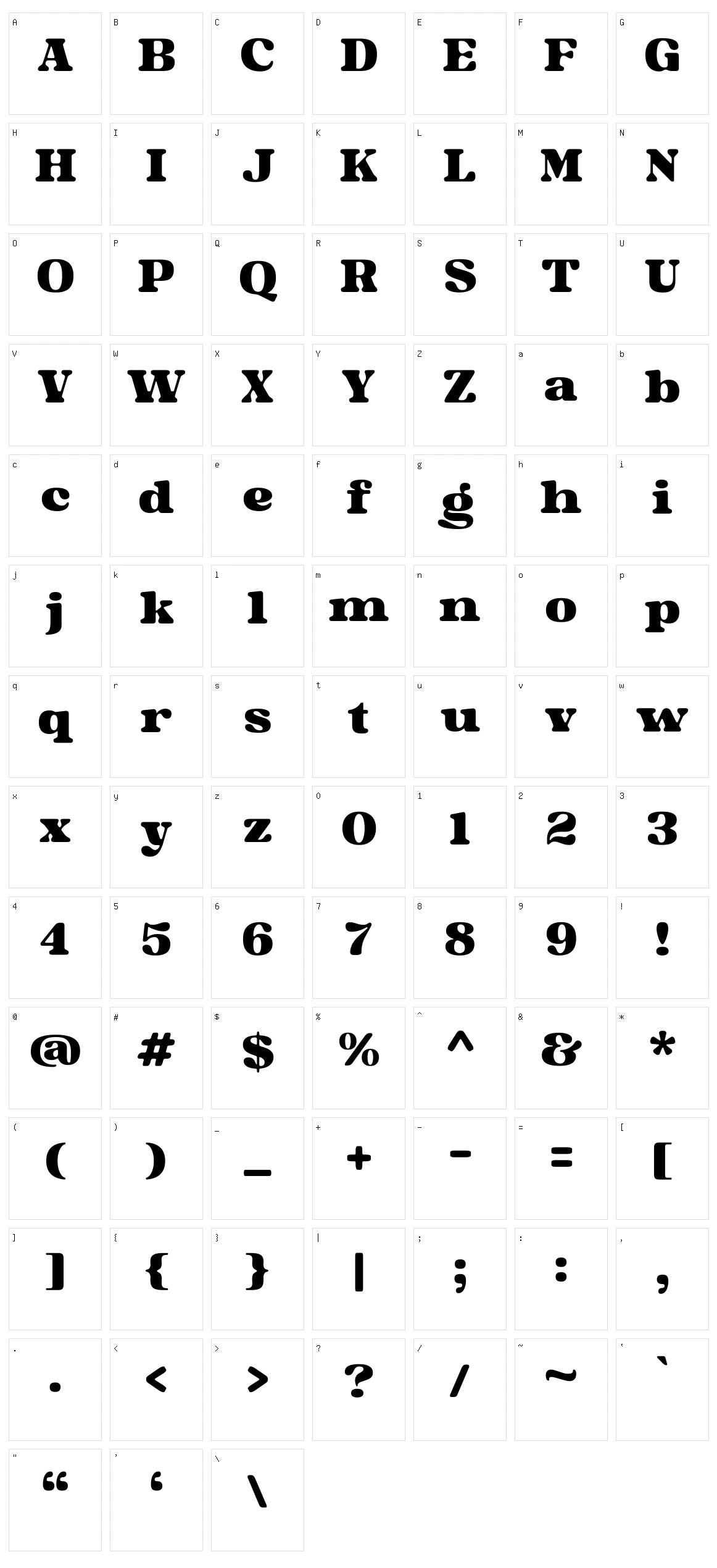 York Village Character Set