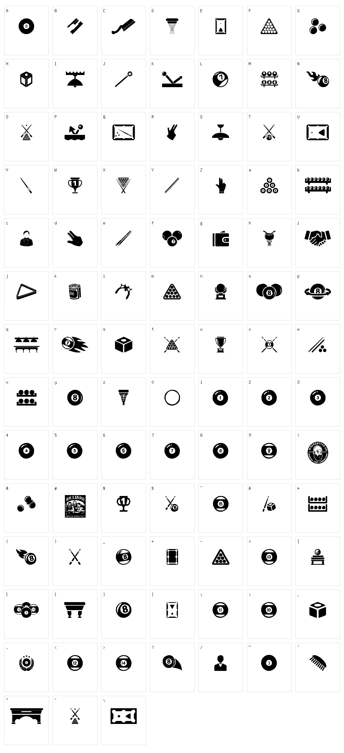 Billiard Character Set