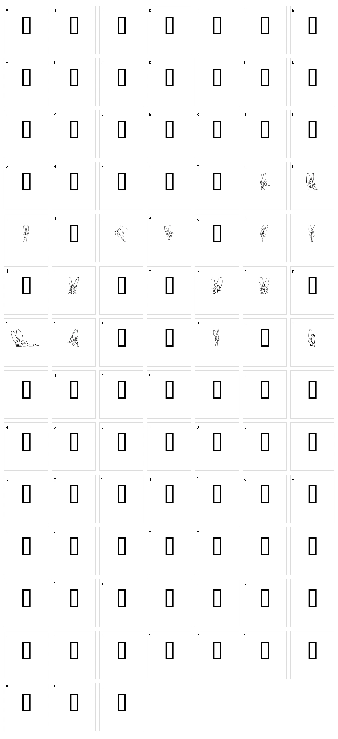 SL Woodcut Faeries Character Set