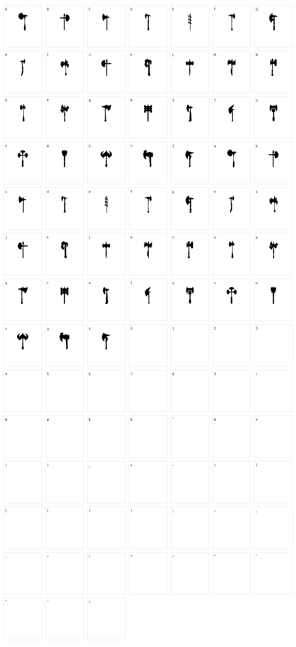Axe for warrior Character Set