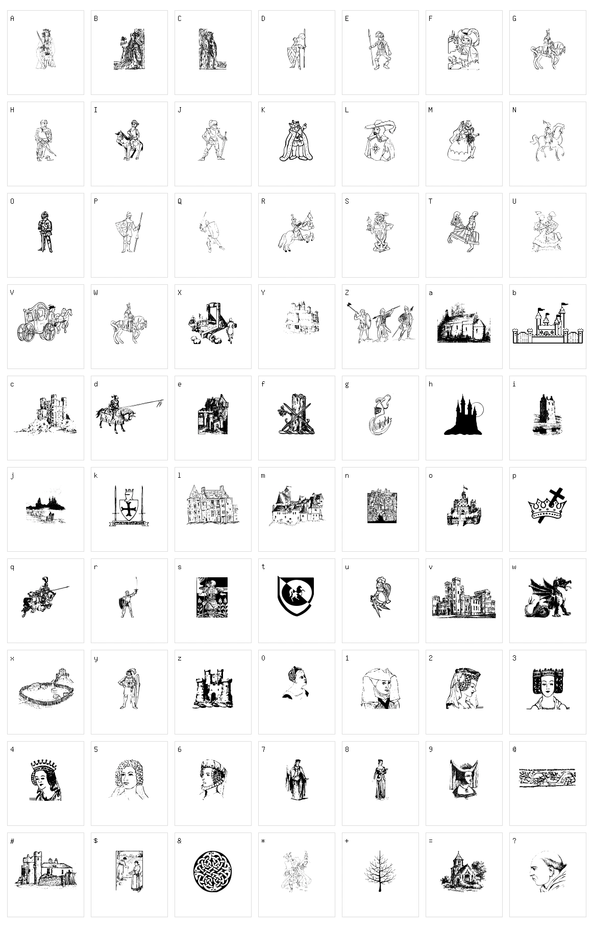 001 Medieval Daze Character Set