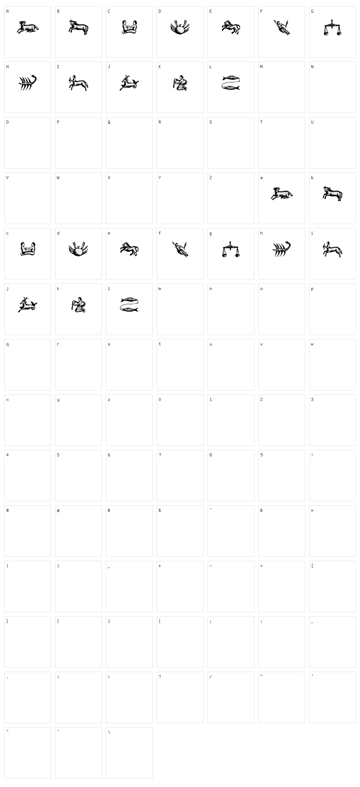 Astrologicus Character Set