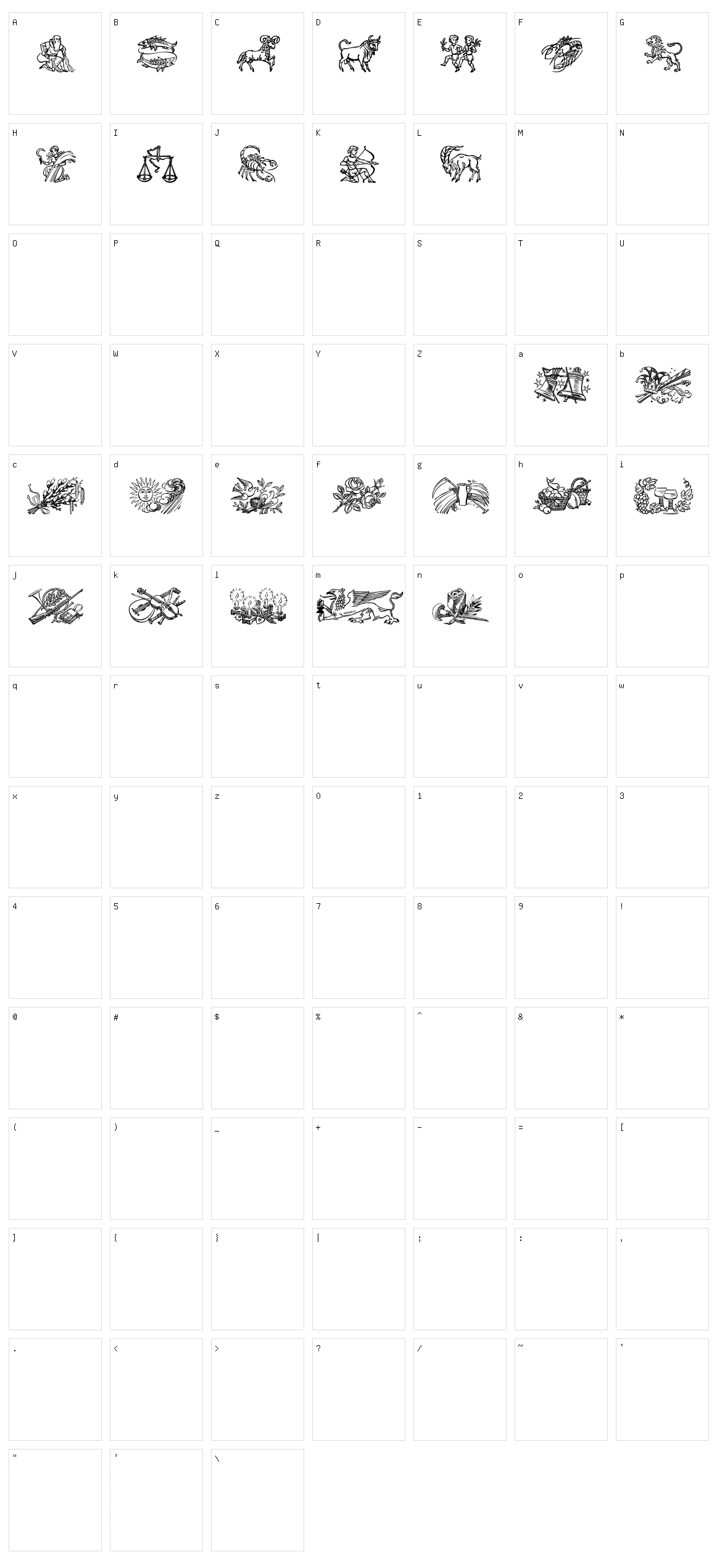Jahreskreis Character Set