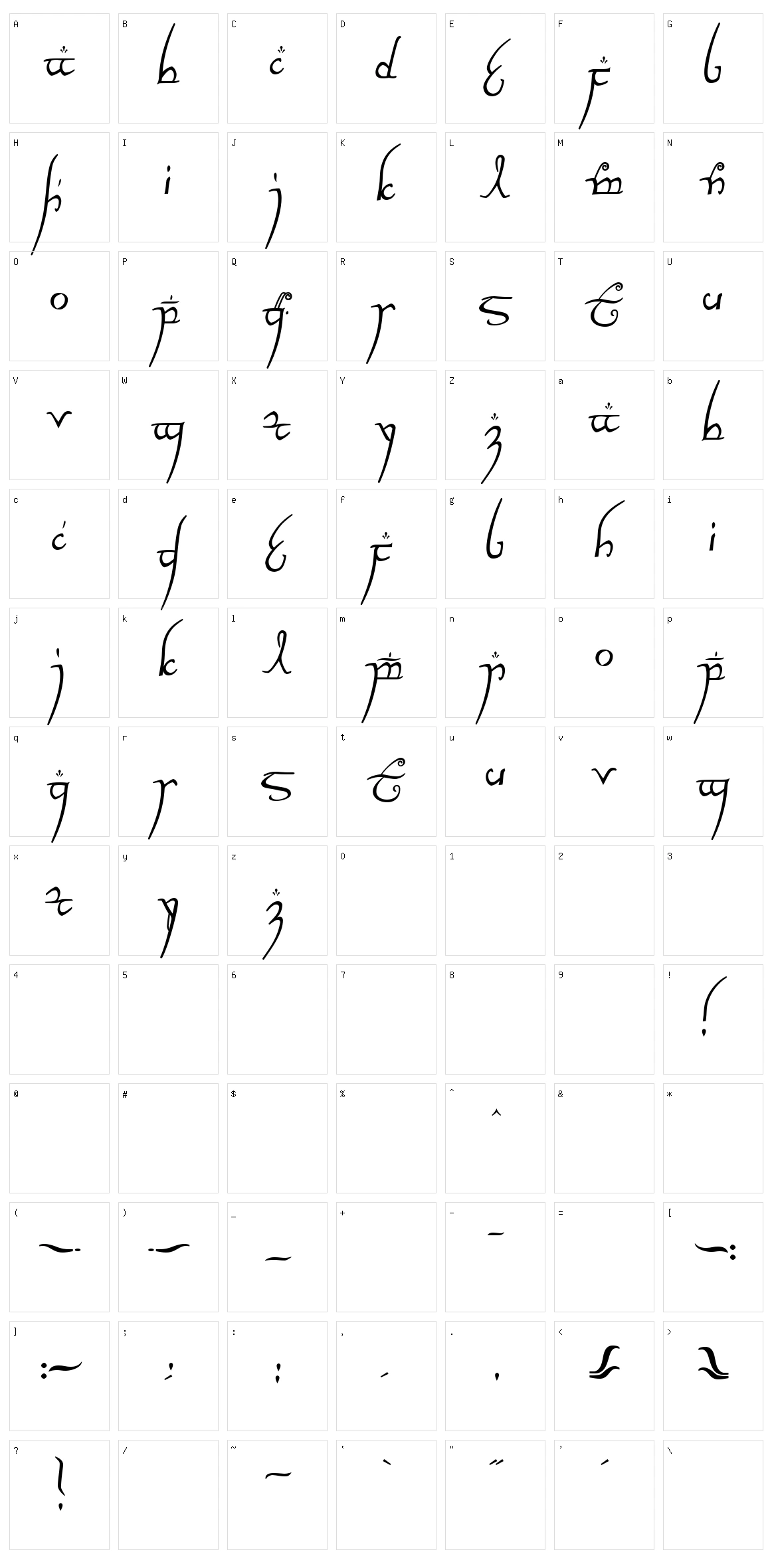 Elvish Ring NFI Character Set