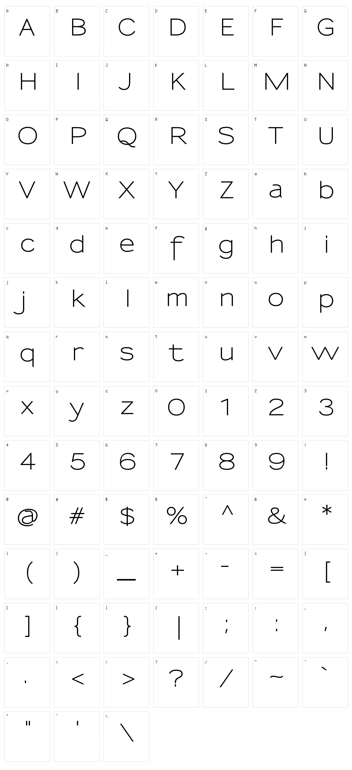 Sansumi Character Set