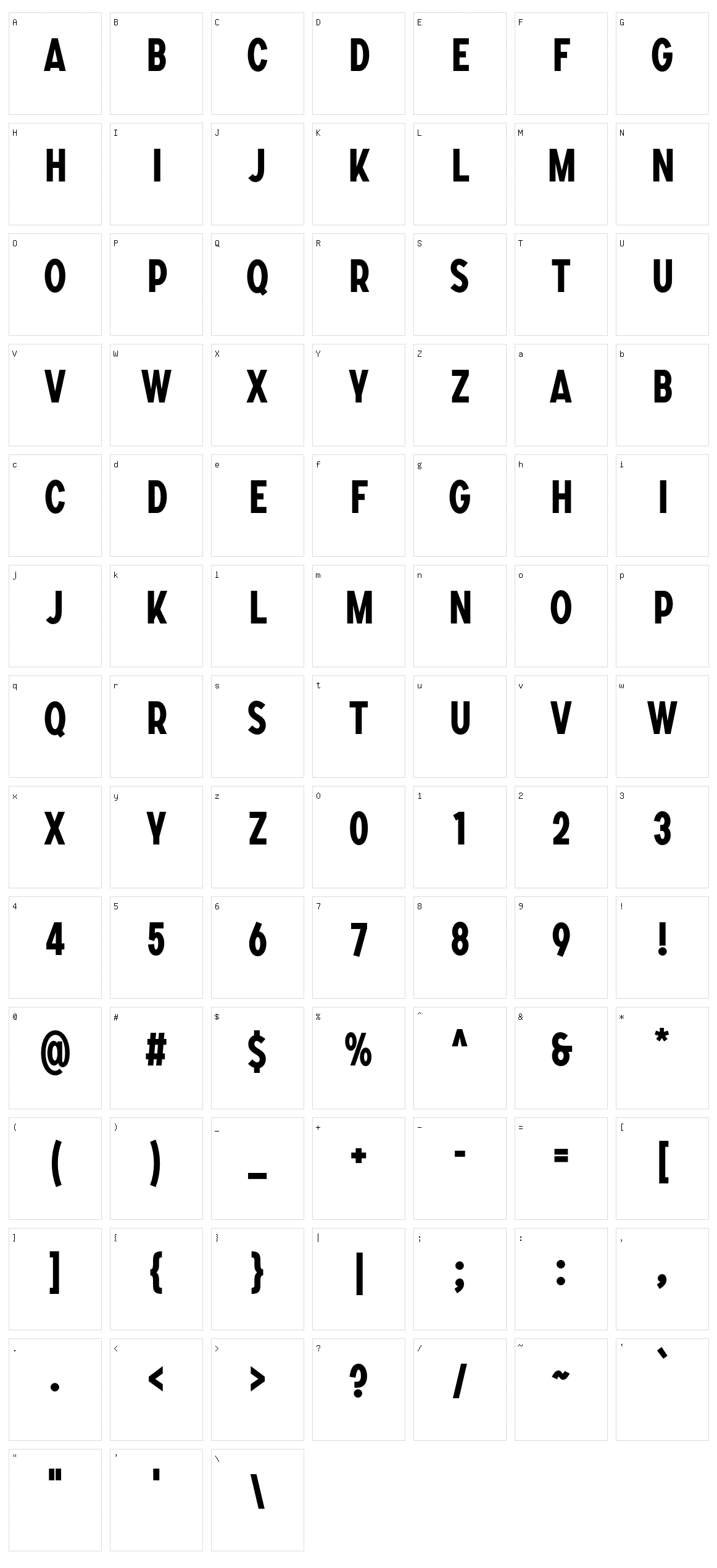 Songer Character Set