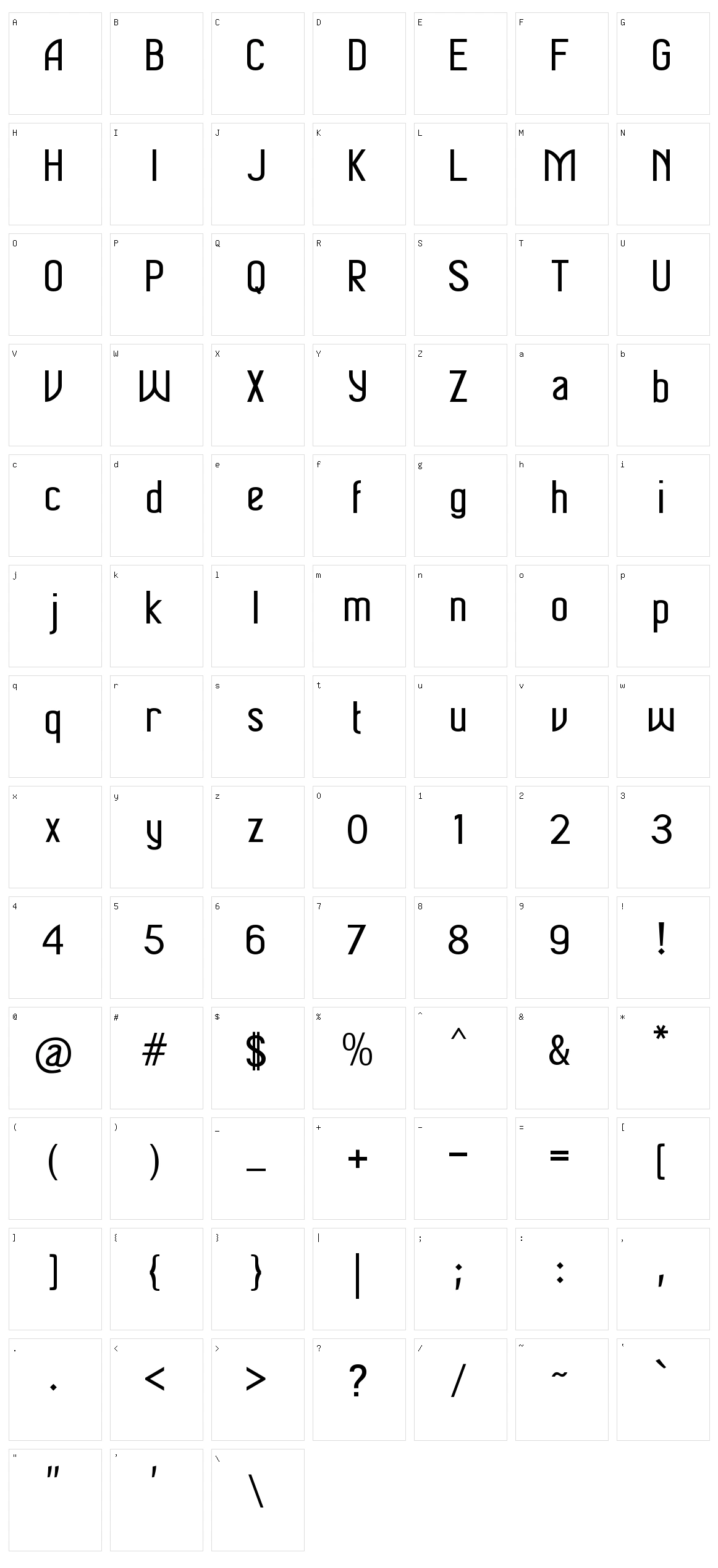 Soputan Character Set