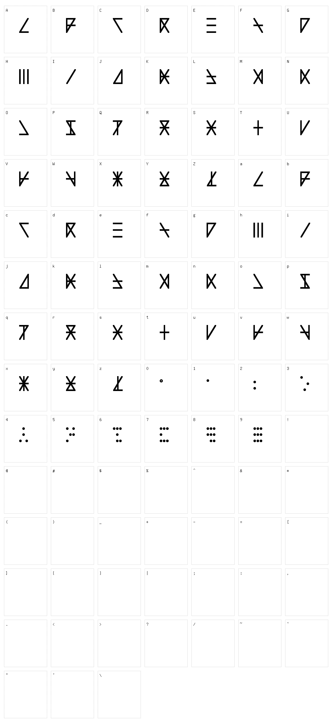 Madeon Runes Character Set