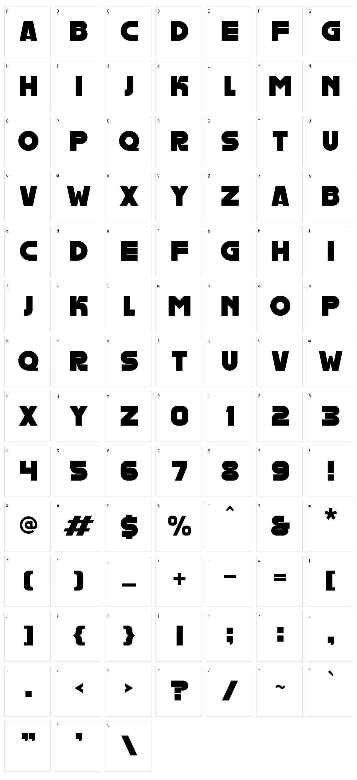 Starlink Character Set