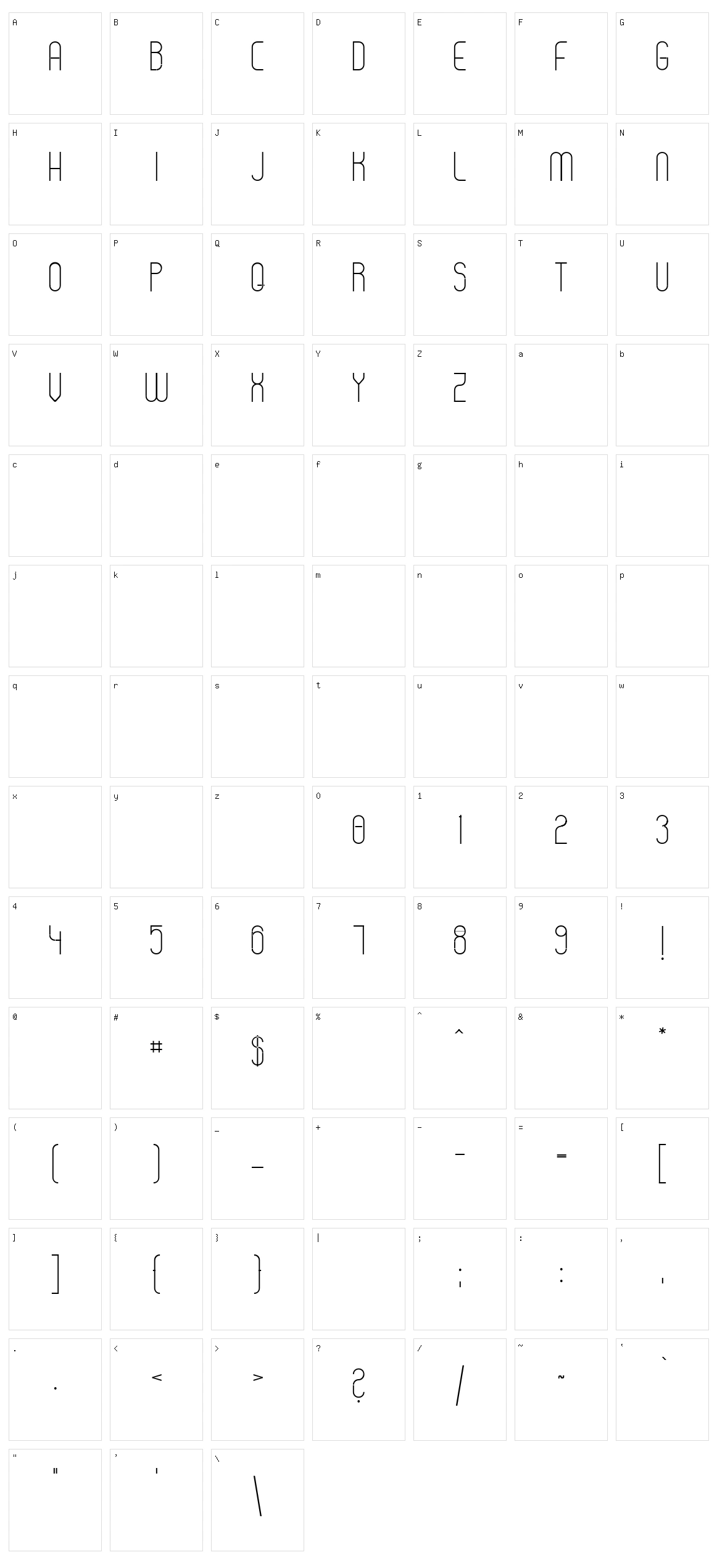 Stromlinie Character Set