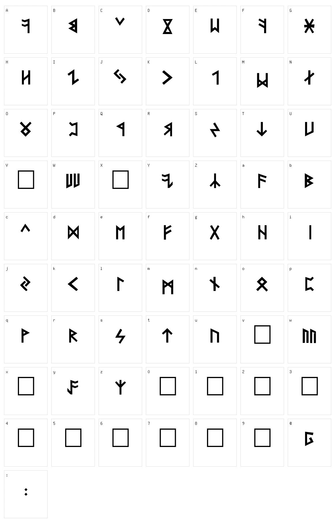 Folksag Character Set