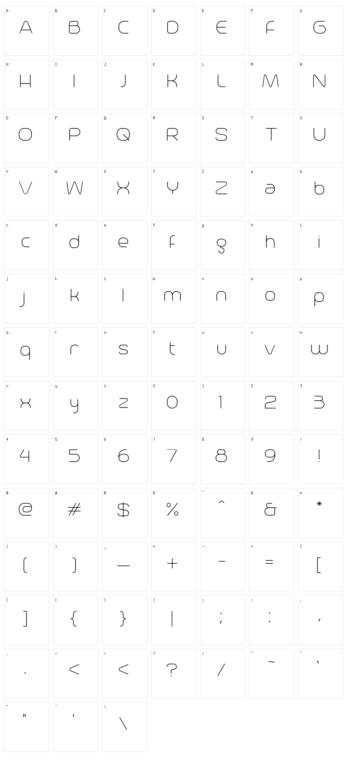 Trench Character Set