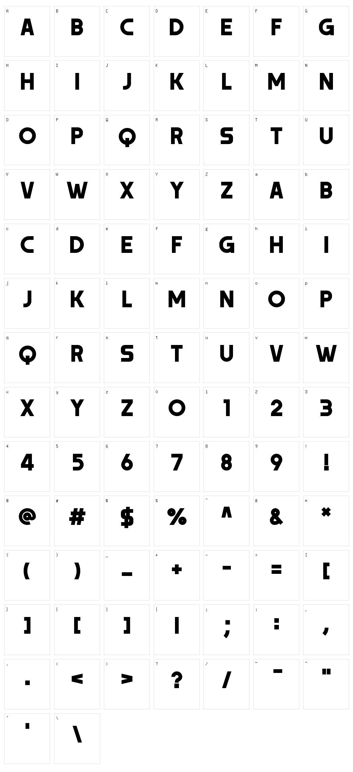 Trender Character Set