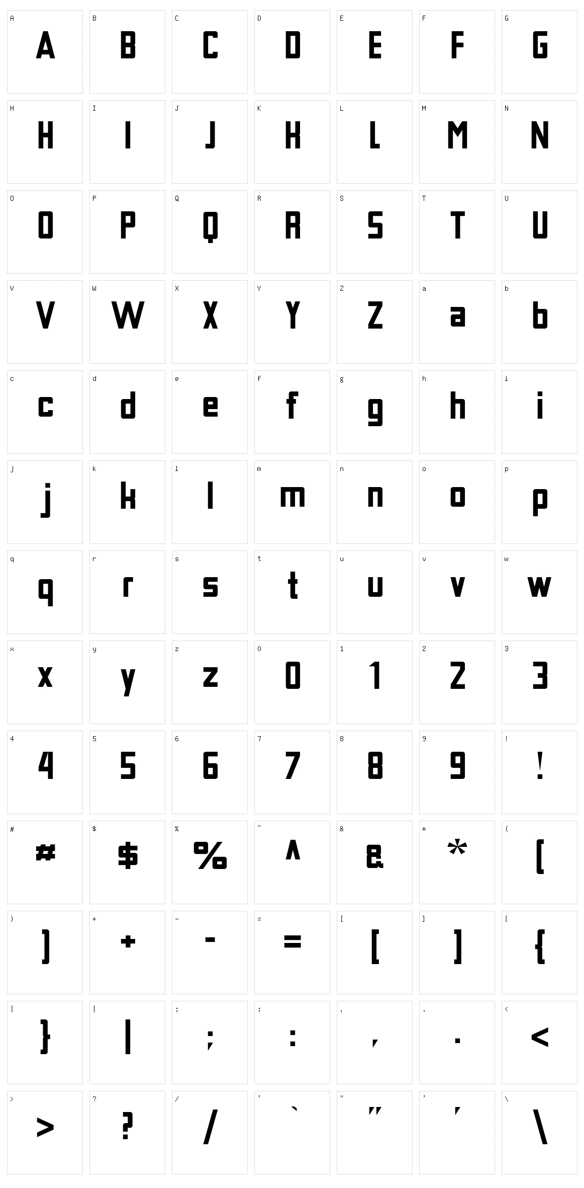 Tschichold Character Set