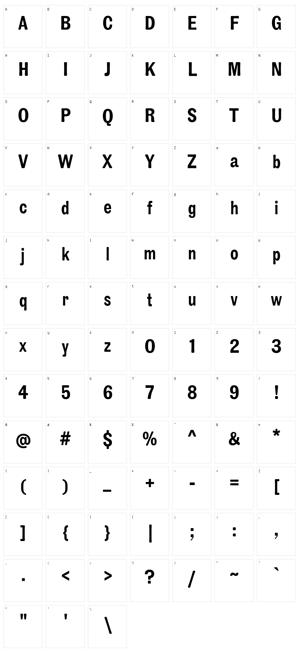 TT Marxiana Grotesque Character Set