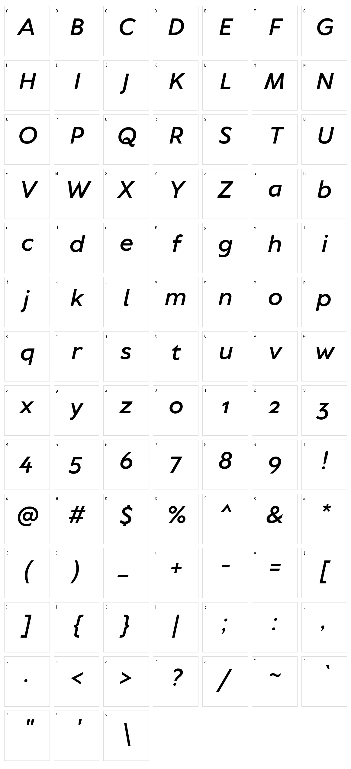 TT Wellingtons Character Set