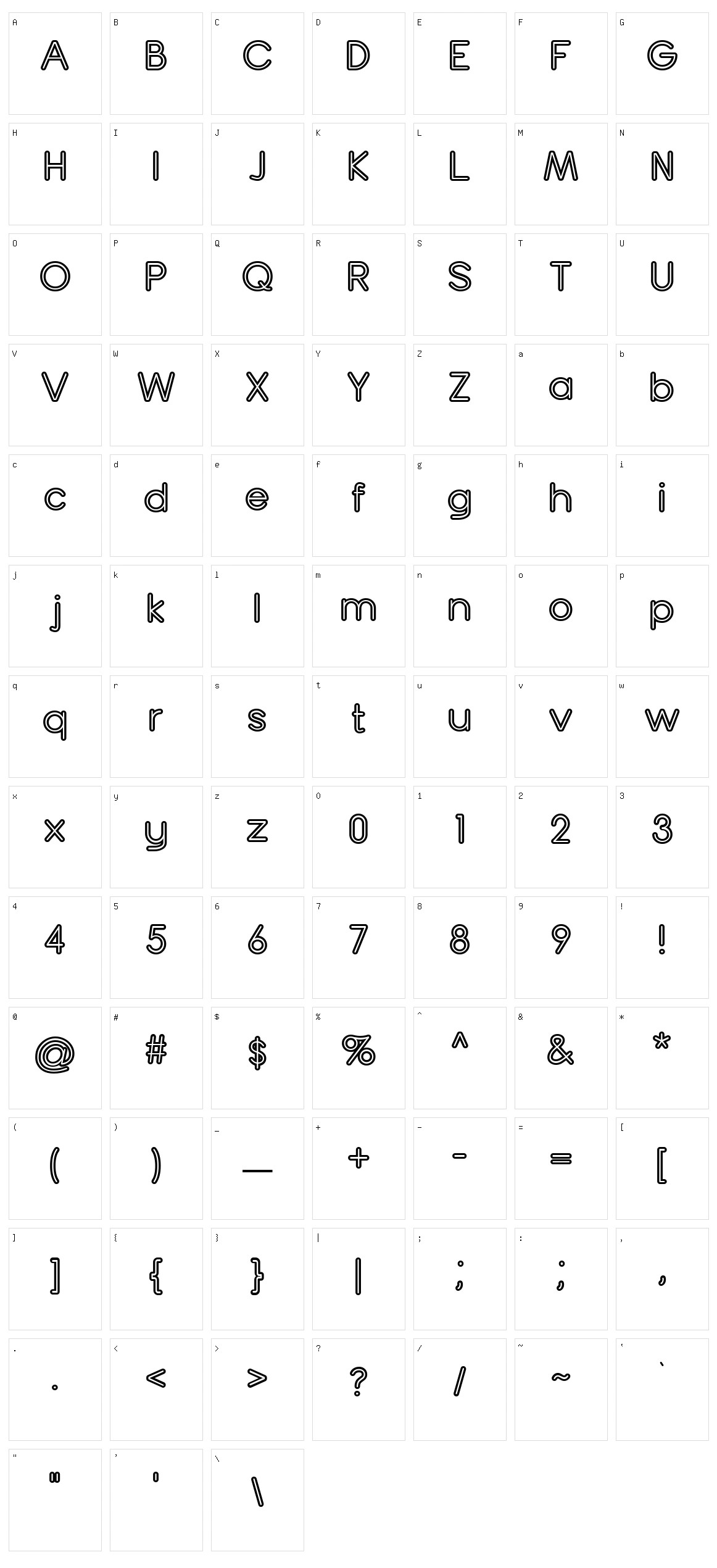 Turn Table BV Character Set